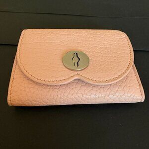 Burberry Women's Chess Blush Pink Leather Compact Tri-fold Wallet